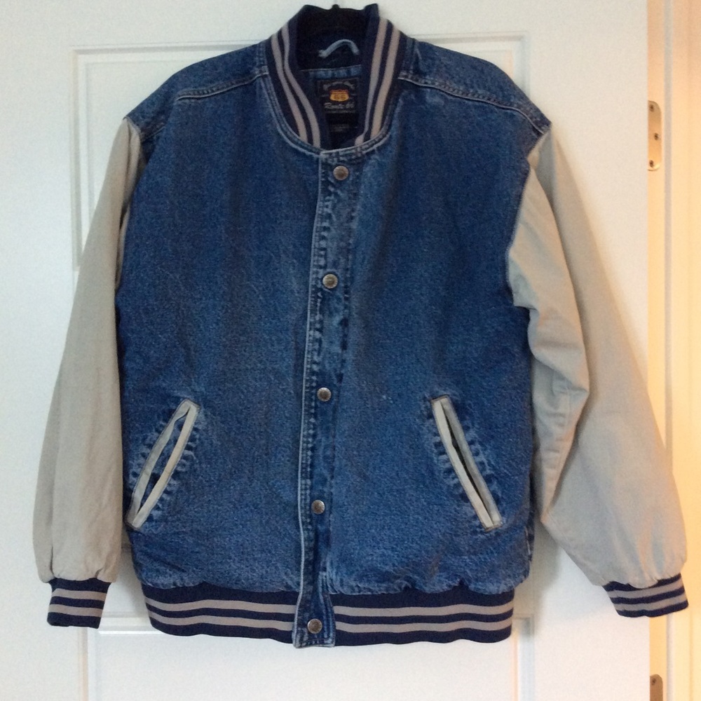Vintage Route 66 Denim Varsity Jacket M/M